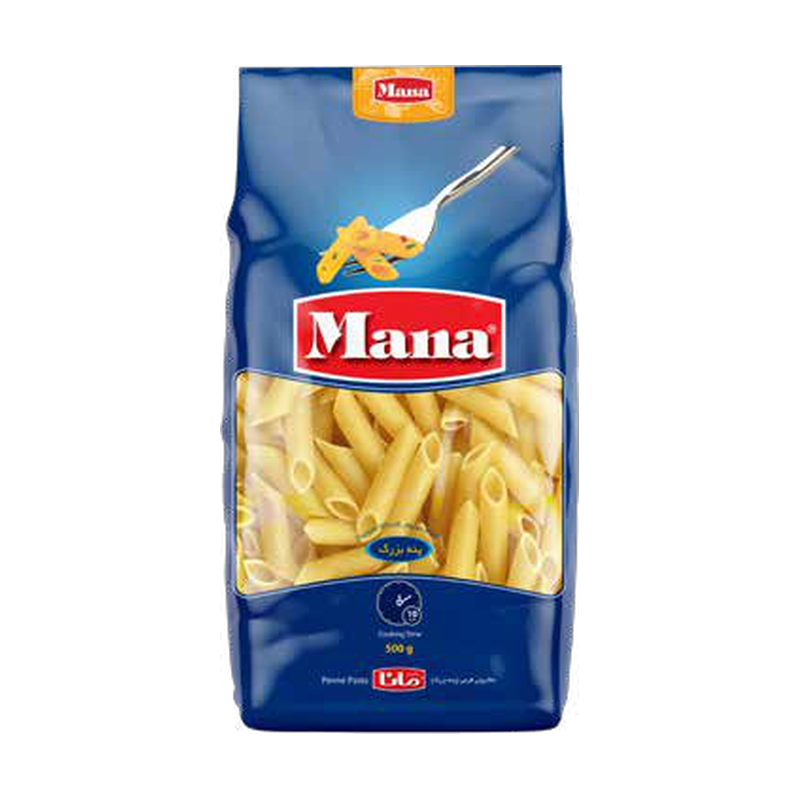 پاستا پنه بزرگ 500 گرم مانا