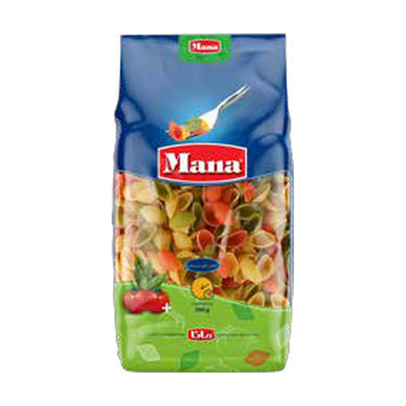 پاستا گوش ماهی سبزیجات 500 گرم مانا